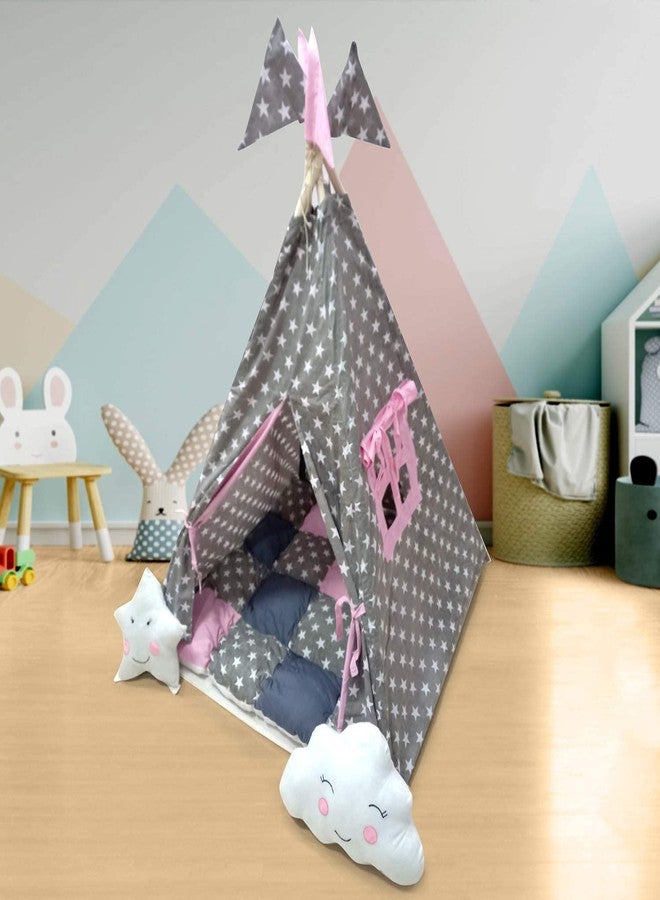 Next Day Art Tent House for Kids Tepee Tent with Padded Mat, Kids Canopy Play Tent, Playard, Playhouse Big Portable Tent for Kids for Indoor and Outdoor - Image 3